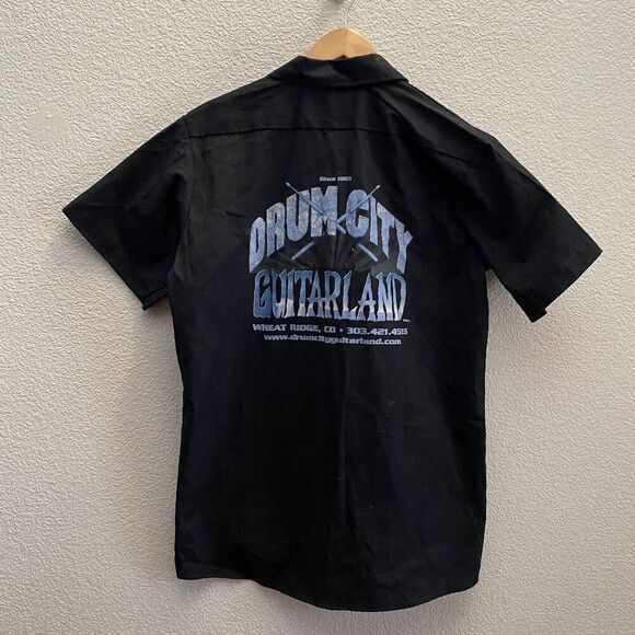 Vintage Schecter Guitar Research Drum City Guitarland CO Dickes Polo Shirt NWT - Picture 1 of 4